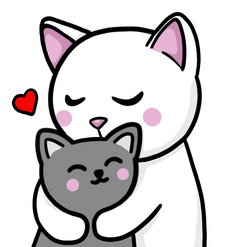 Sn0wyCat HUG love cat emote