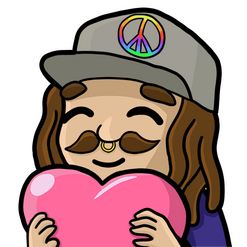 T1DTater LOVE PEACE emote
