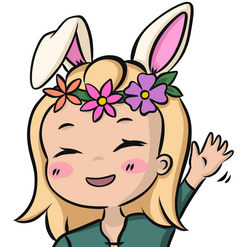 MissusPeanut WAVE emote bunny girl sea of thieves pirate blonde cute