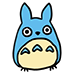 Sn0wycat totoro small blue badge