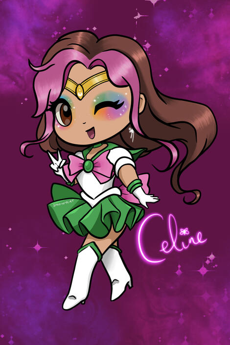 Celine Sailor Moon Sailor Jupiter cosplay chibi