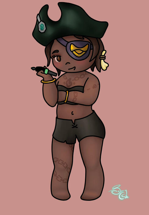 zNinjaa pirate sea of theives tattoo artist chibi