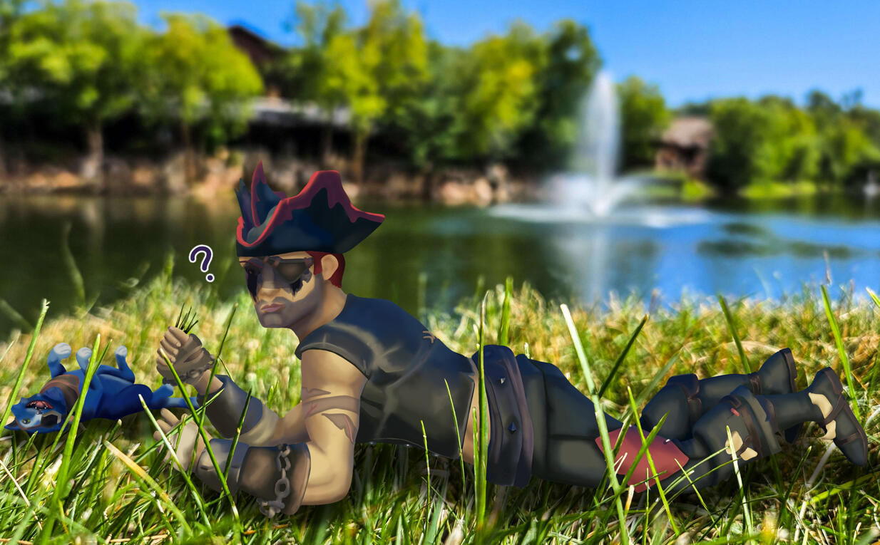 Kubutai pirate &amp; cat portrait sea of theives