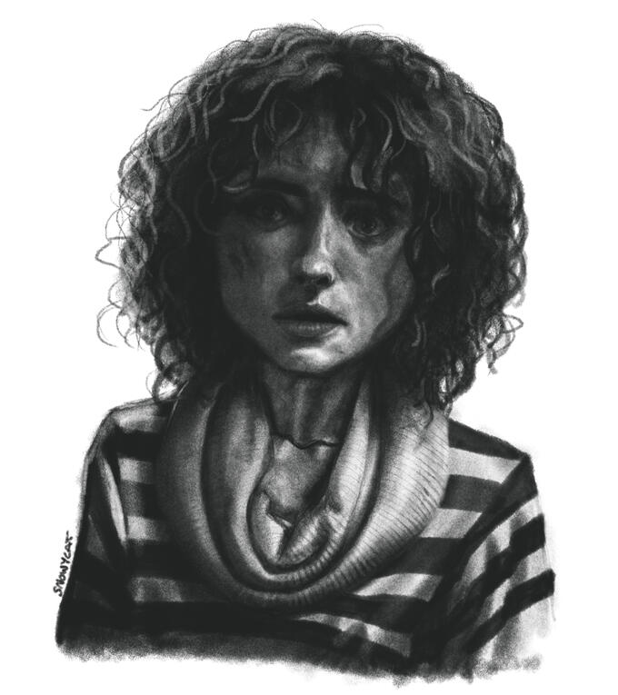 nancy wheeler stranger things pencil sketch