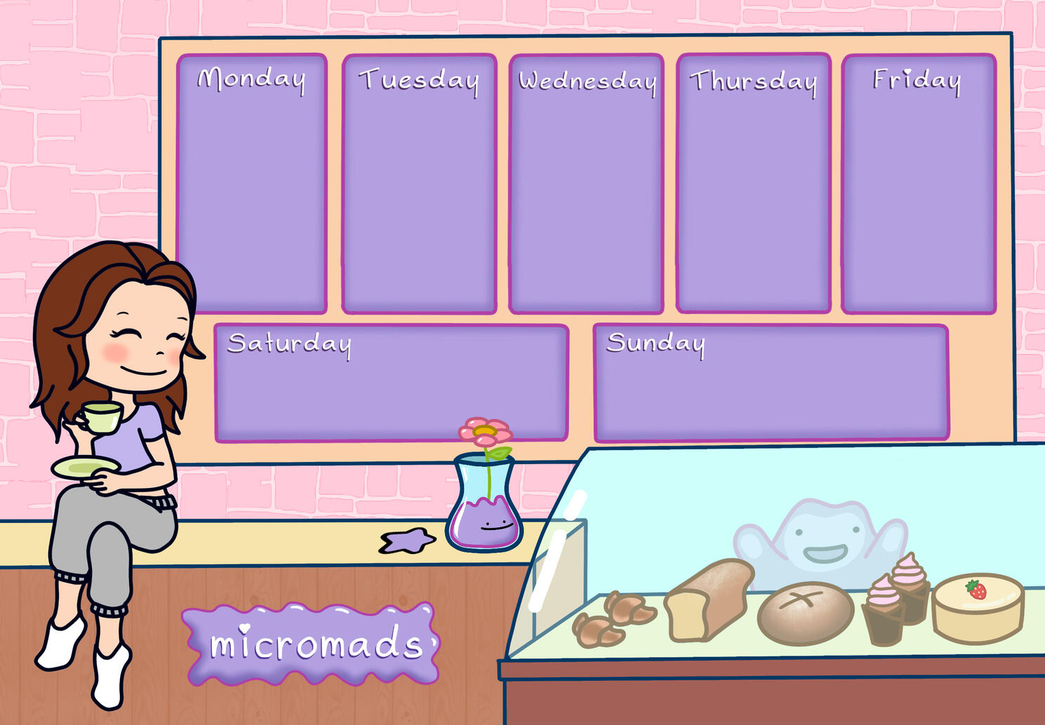 Micromads schedule graphic cafe ditto peeb